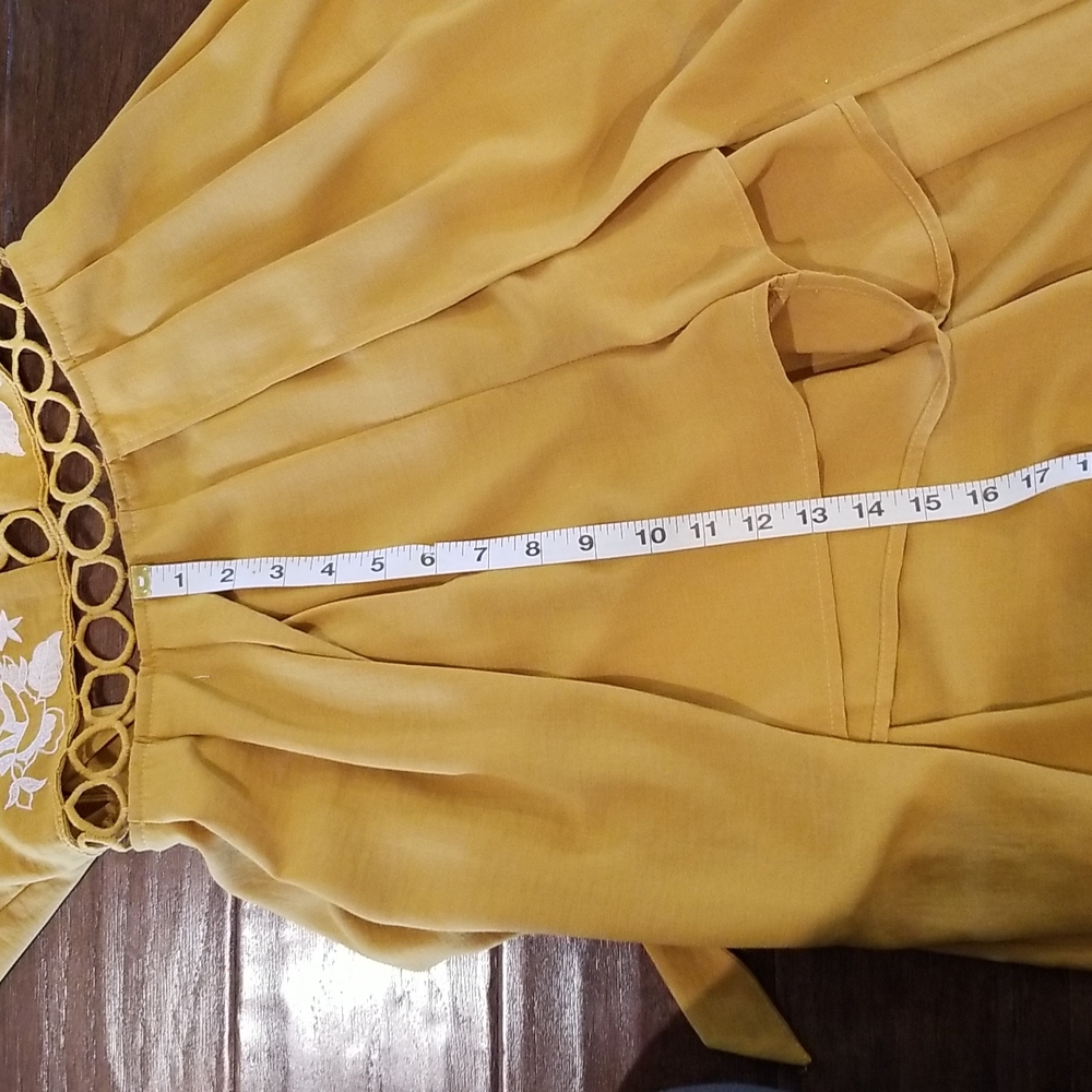 The Clothing Company Mustard Romper Maxi Dress Size M - Picture 8 of 13